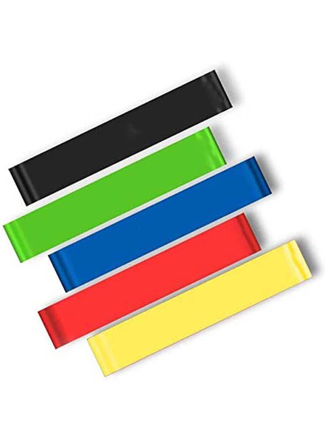 5 Color Body Building Yoga Stretch Bands Fitness Resistance Belt Fitness Rubber Band