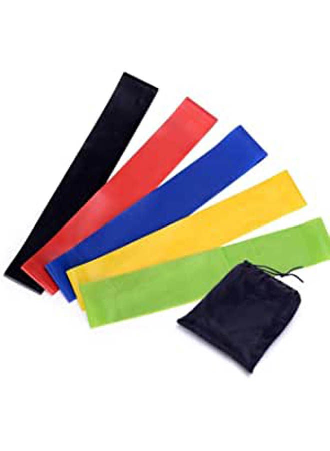 5 Color Body Building Yoga Stretch Bands Fitness Resistance Belt Fitness Rubber Band