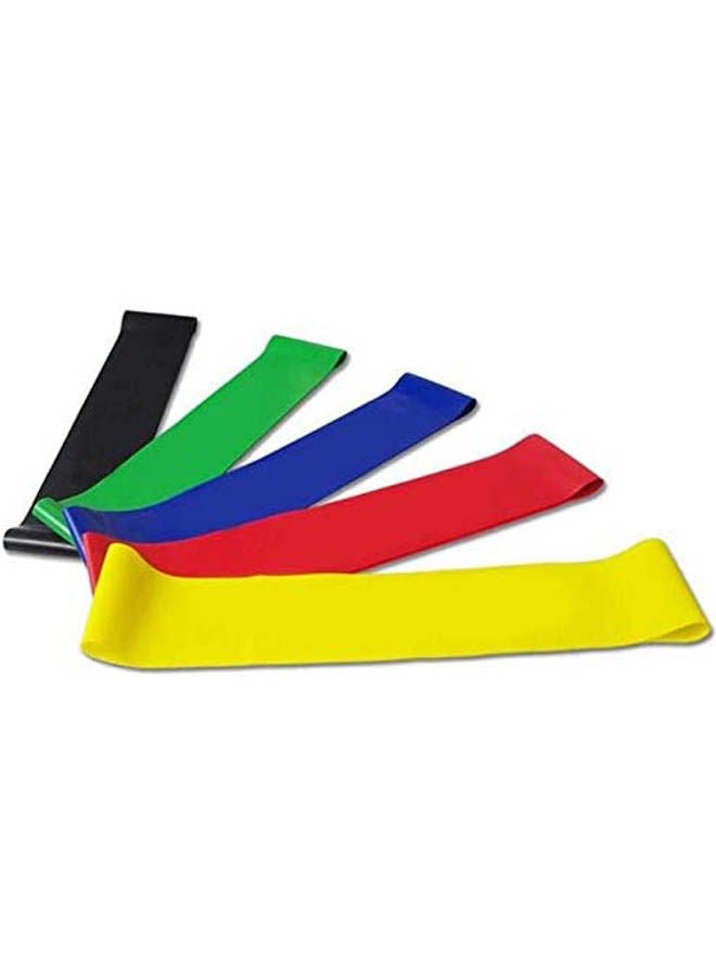 5 Color Body Building Yoga Stretch Bands Fitness Resistance Belt Fitness Rubber Band