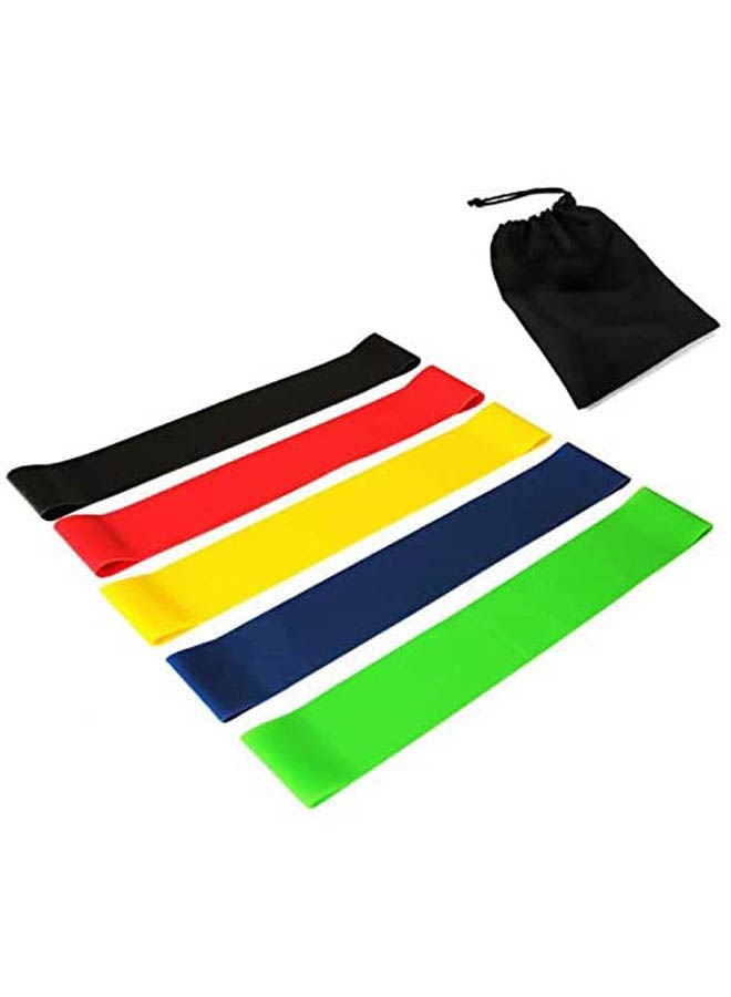 Generic 5Pc Gradient Natural Latex Tension Band Fitness Pull Ring Elastic Band Resistance Band Latex Tension Band 60cm - Image 1