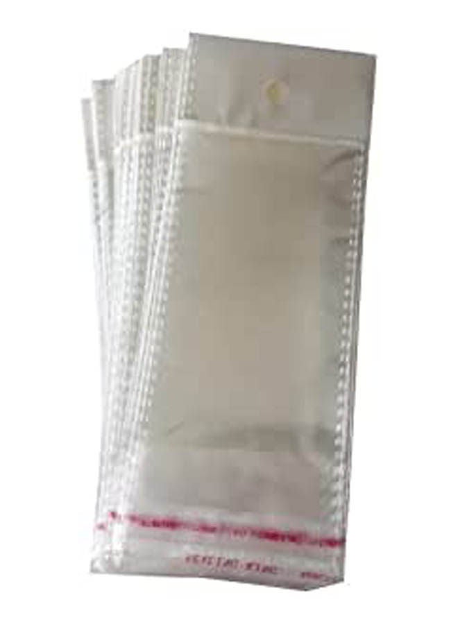 كيس بلاستيكي مقشر ومغلق بفتحة تعليق 50 قطعة