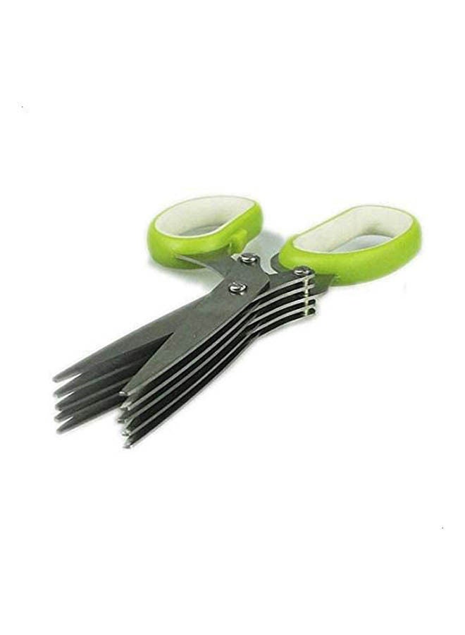 Cooking Gadgets 5 Blades Stainless Steel Multifunction Kitchen Scissors Residue Cleaning Brush Multicolour  - Image 1