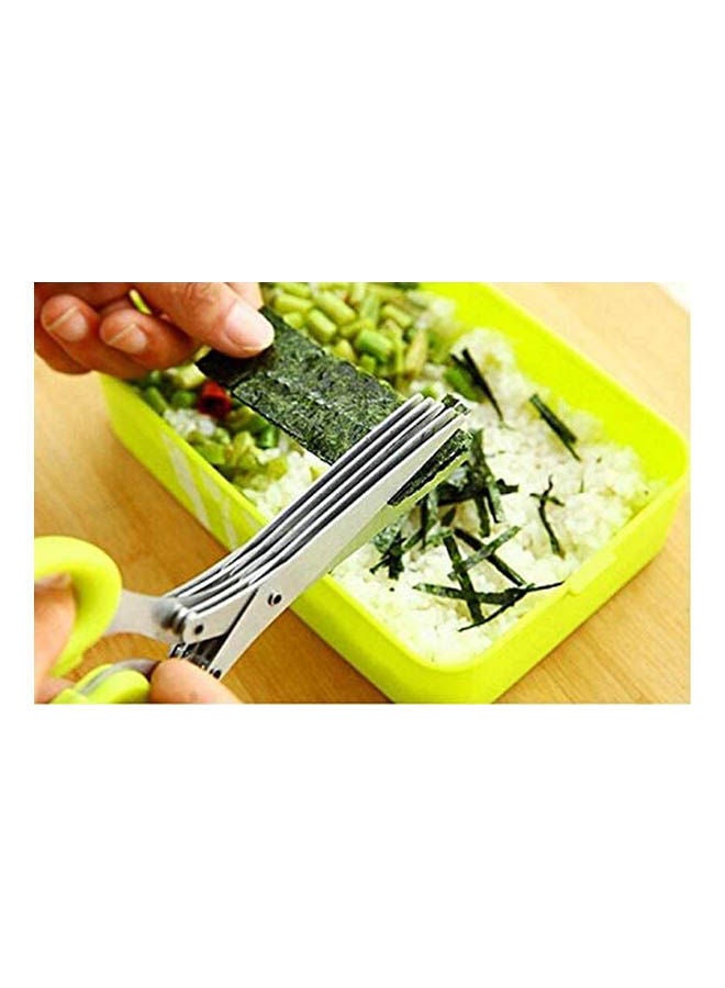 Cooking Gadgets 5 Blades Stainless Steel Multifunction Kitchen Scissors Residue Cleaning Brush Multicolour  - Image 2