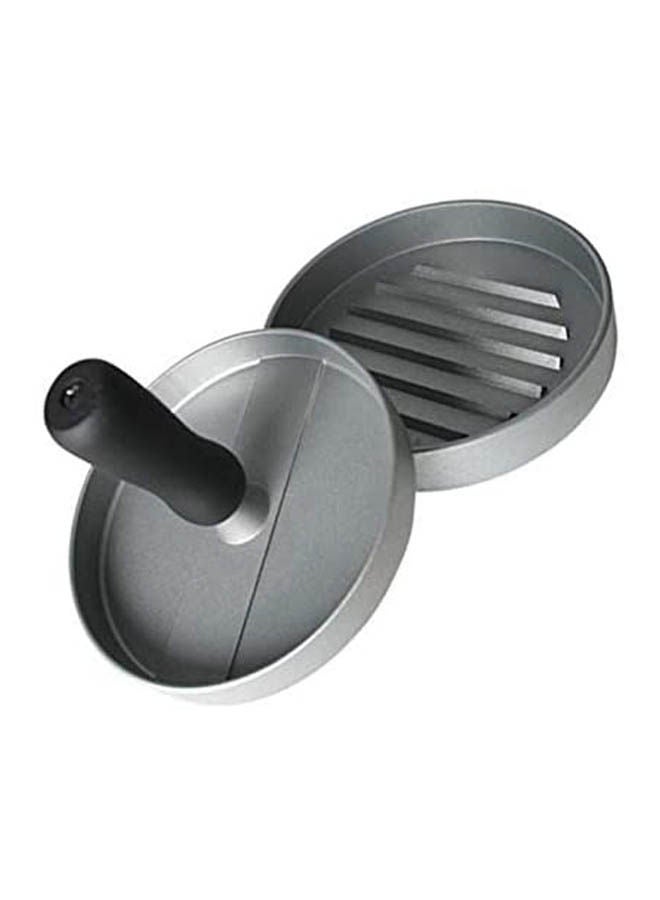 ماركة غير محددة Cookware Hamburger Patties Maker Aluminum Die Casting Single Burger Press Meat Silver  - Image 1
