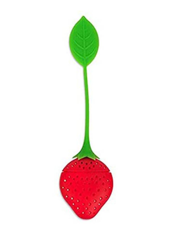 Cute Strainer Steeper With Drip Tray Best For Leaf Or Herbal Tea Strawberry Shape Chichic Loose Tea Infuser Set Multicolour - Image 1
