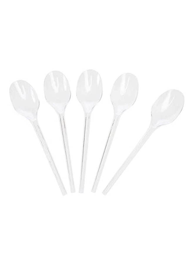 Disposable Spoons 25 Pieces White