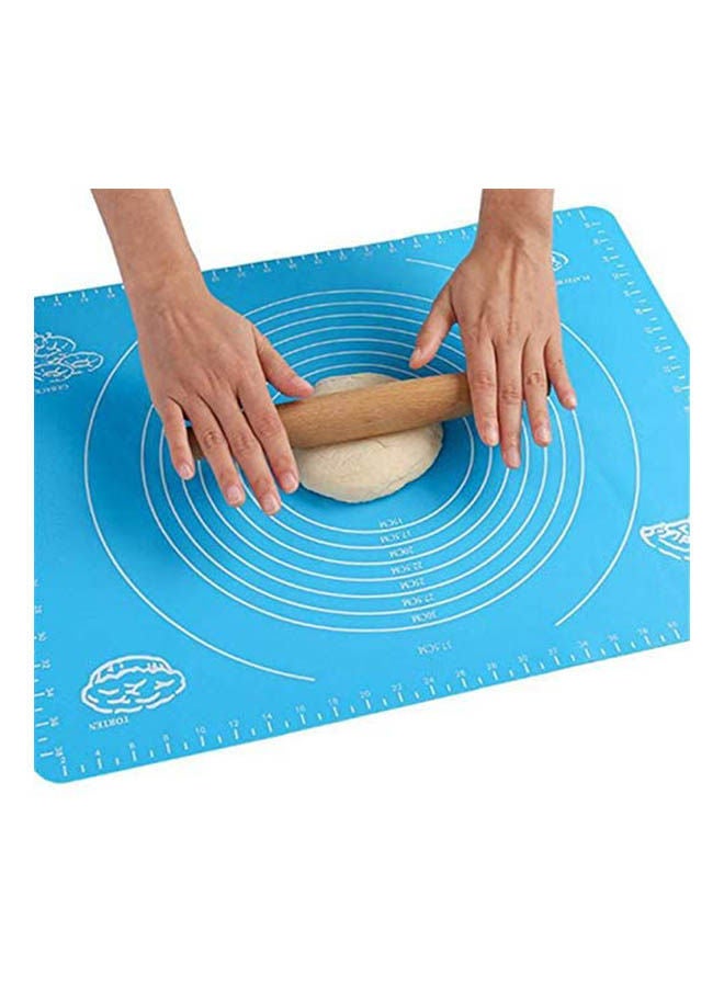Extra Large Multipurpose Pastry Mat Heat Resistant Nonskid Table Mat Countertop Protector Blue  - Image 2