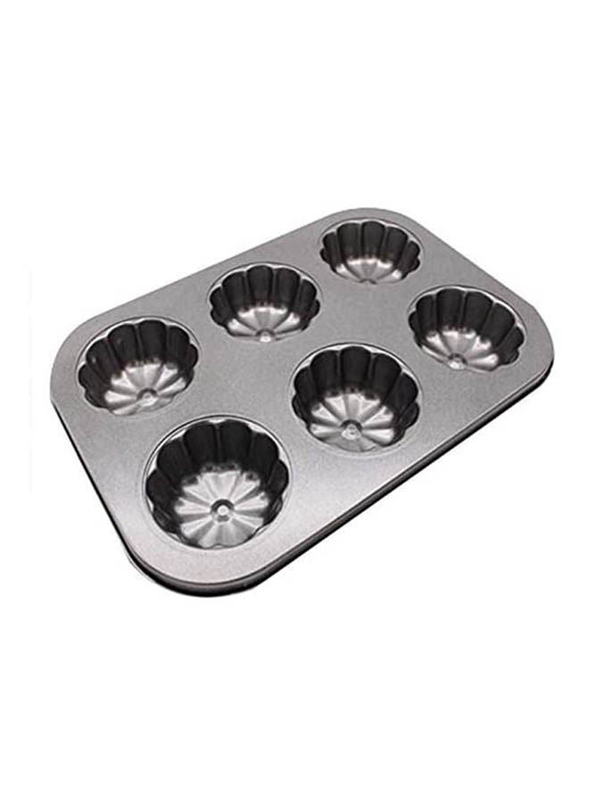 Flower Type Cake Pan Nonstick Quick Release Coating Silver