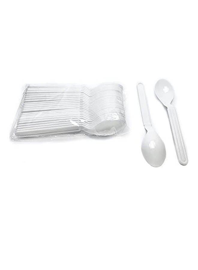 Heavy Duty Spoon 50 Pcs White