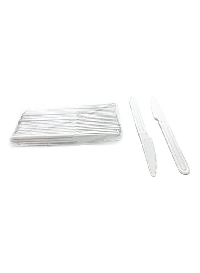 ماركة غير محددة Heavy Duty Plastic Knife - 50 Pcs White 
