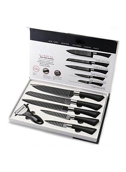 Knife Set 6 Piece Kitchen Knife Gift Set Black