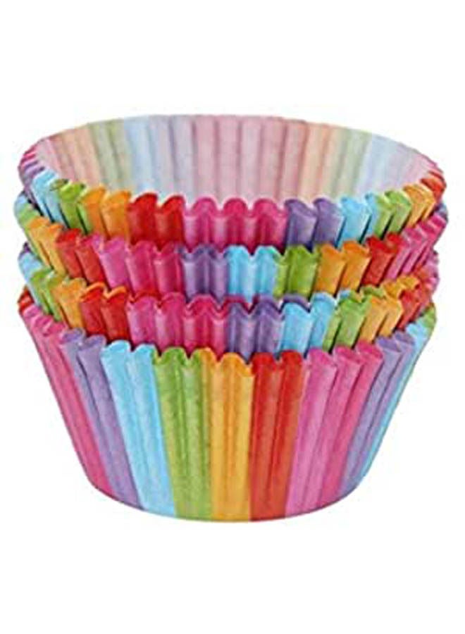 100 Pcs Muffin Liners Baking Cups Multicolour  - Image 1