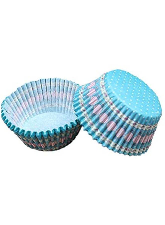 100Pcs Cupcake Liner Baking Cups Mold Blue 