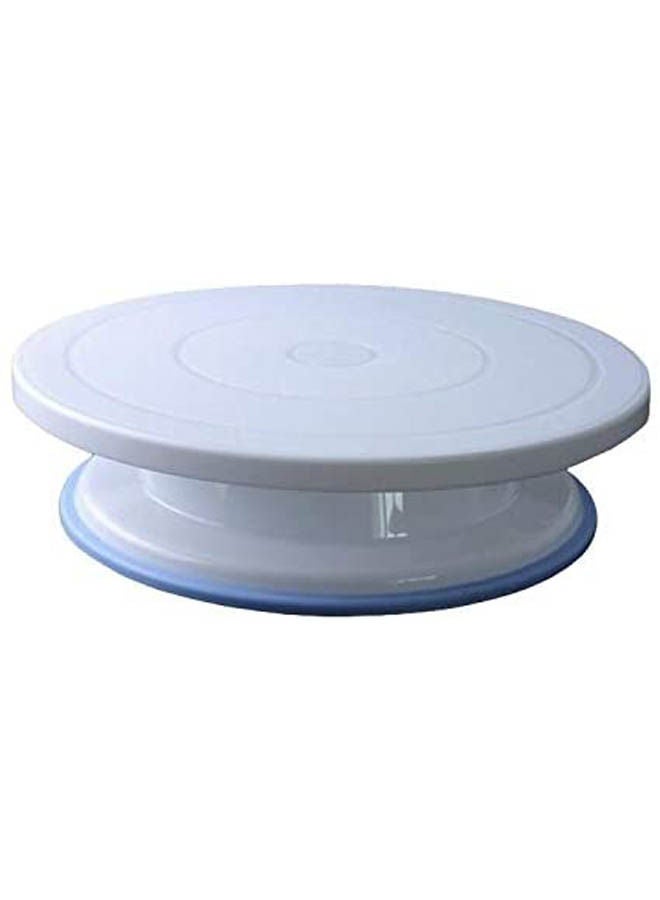 360 Degree Cake Turntable  Rotating Cake Stand White 11inch  - Image 1