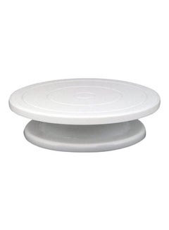 Generic Plastic Cake Turntable Rotating Anti-Skid Cake White 28cm 