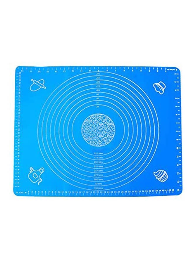 Silicone Baking Mat Thickening Pad Baking Bakeware Liners Blue 50x40cm  - Image 1