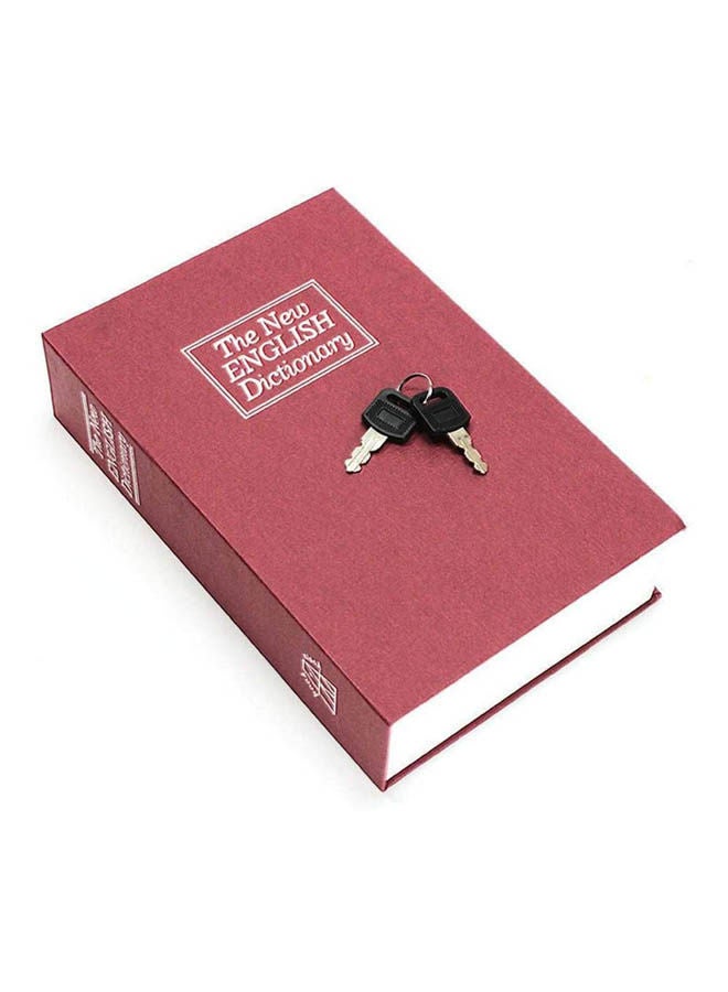 Small Metal Safe In The Form Of A Real Book To Save Money Red - Image 2