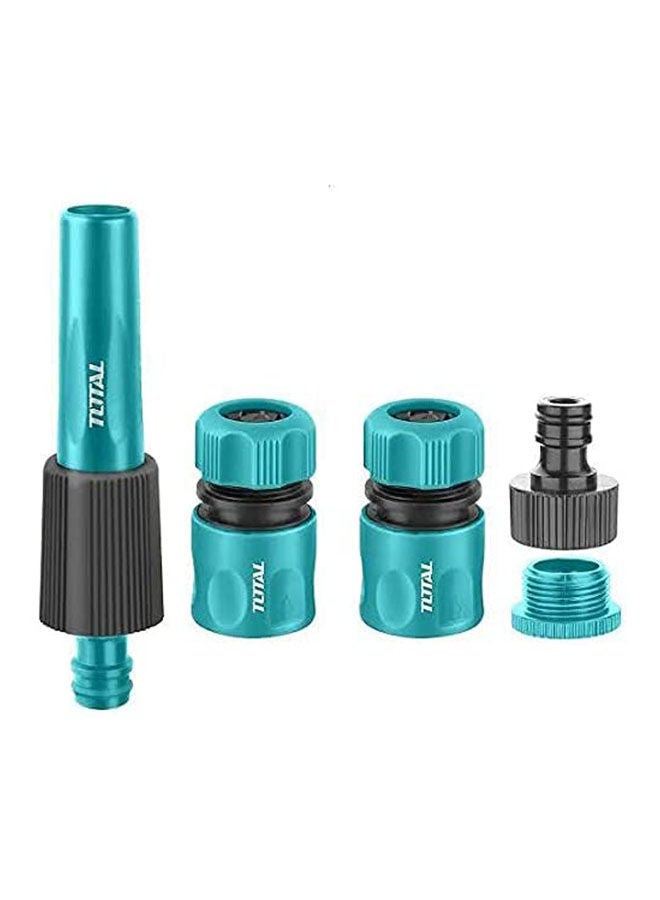 Total Tools 5Pcs Garden Spray Gun Hose Connection Set Blue/Multicolour  - Image 1