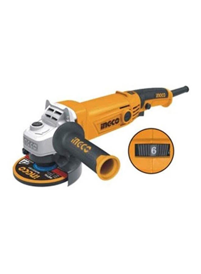INGCO Angle Grinder 5 Inch 1010 Watt Speeds Yellow/Multicolour  - Image 2
