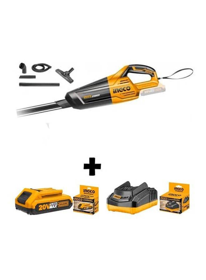 INGCO 20V Battery Vacuum Cleaner With 2A Battery And 2A Charger  - Image 1