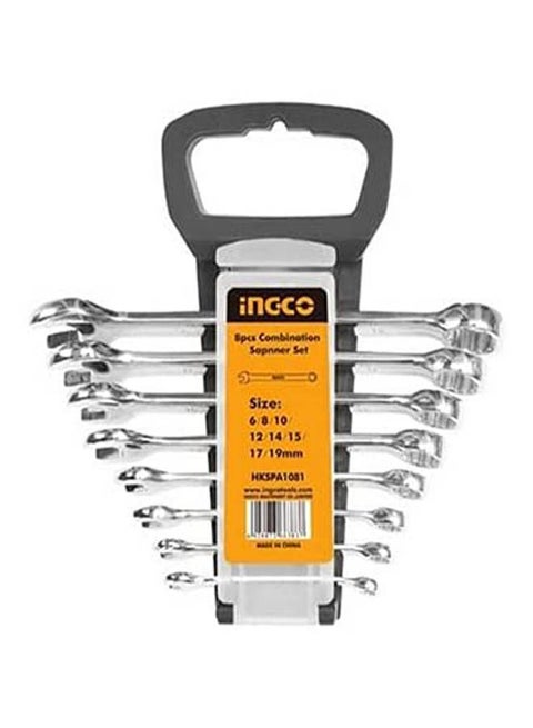 Hkspa1082 Offset Ring Spanner Sets 8 Pieces) Multicolour