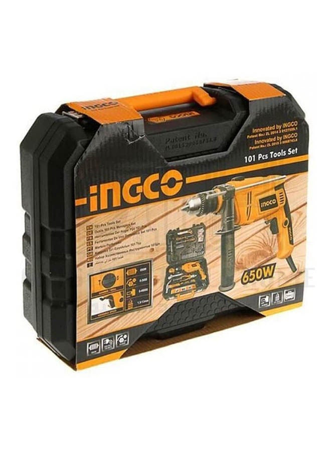 INGCO - Hkthp11024 Drill 650 Watt With Multi-Purpose Tools - 650 Watt, 101 Pieces Multicolour - Image 1