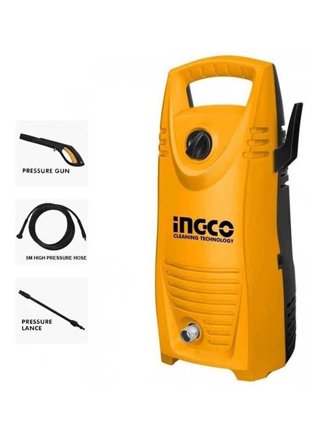 INGCO High Pressure Washer 1300 Watts Yellow/Black  - Image 2