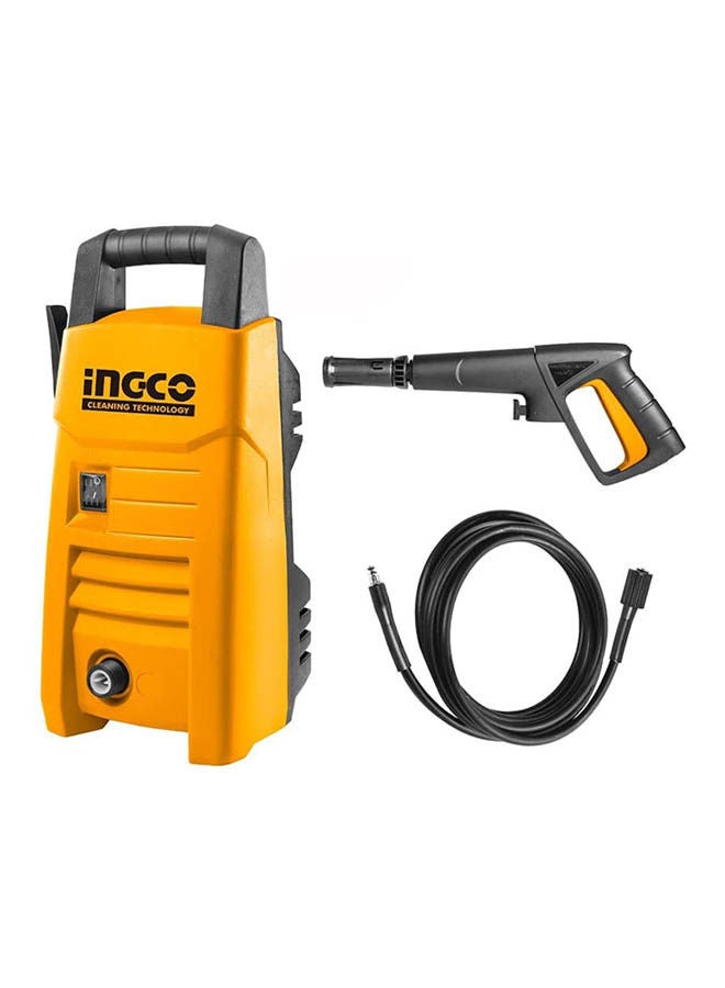 INGCO Hpwr12001 High Pressure Washer, 90 Bar - 1200 Watt Yellow/Black