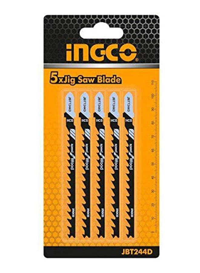 INGCO Jig Saw Blade Set 5 Pcs Jbt244D Multicolour 