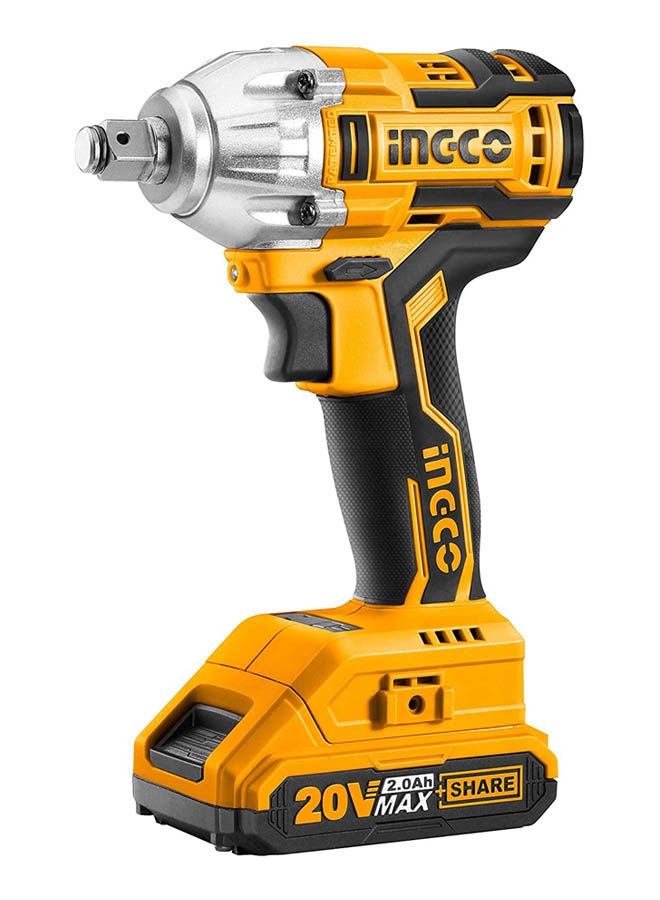 Lithium-Ion Impact Wrench 2 Battery 20V Yellow/Multicolour
