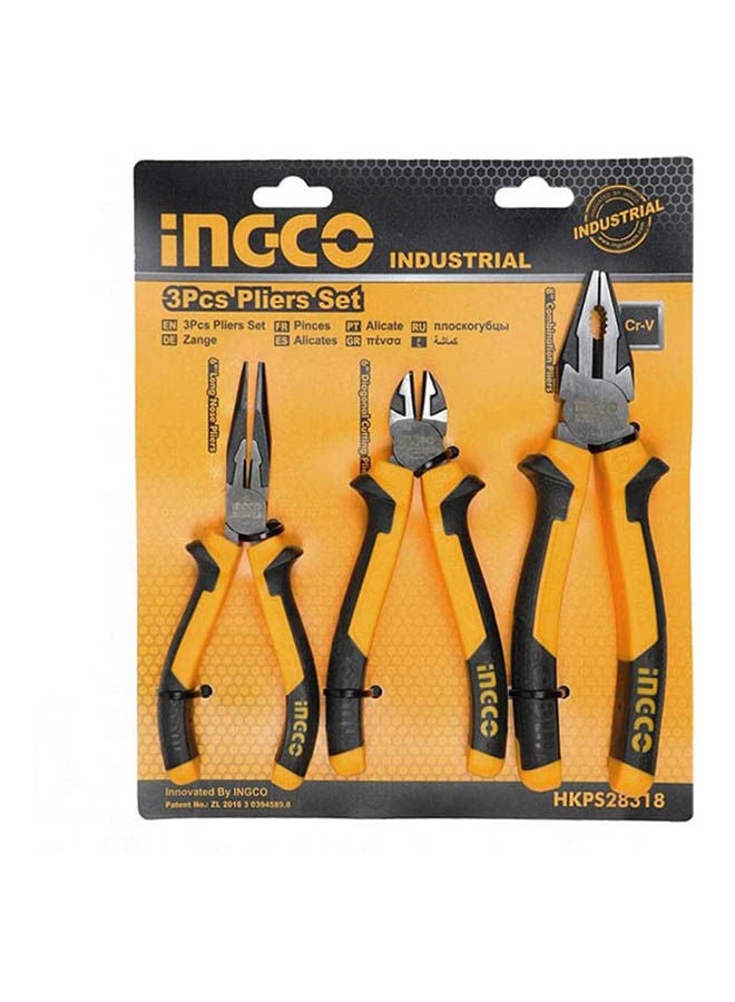 INGCO Pliers Set 3 Pieces Model: Hkps28318 Multicolour
