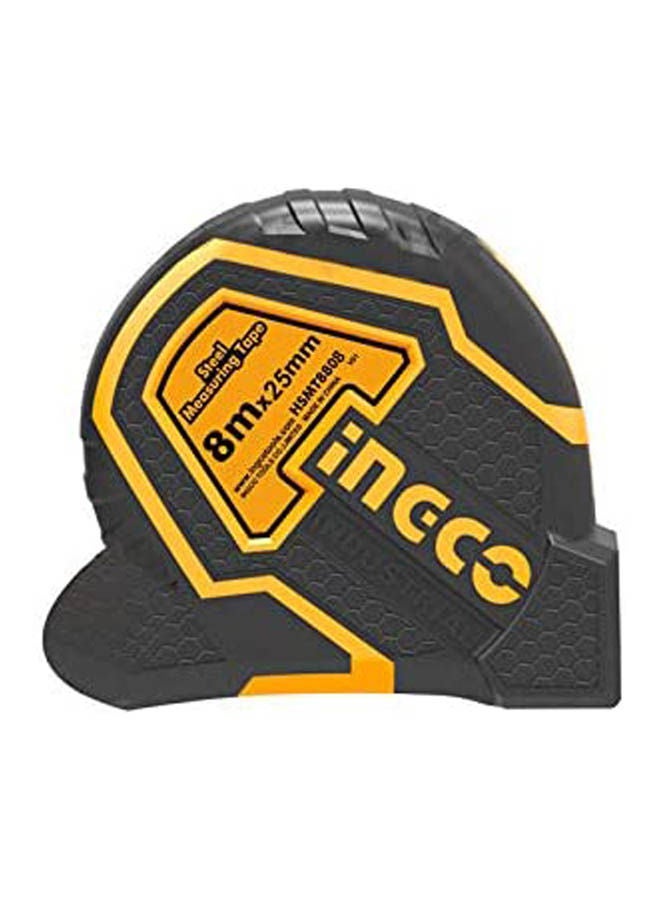 إنجكو - Steel Measuring Tape 8M Black/Yellow - Image 1