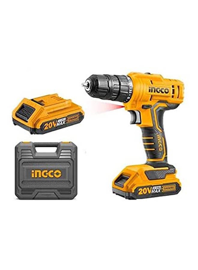 INGCO Lithium-Ion Cordless Drill Black/Yellow