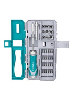 Total Tools Multi Screwdriver Kit - 33 Pcs Set Grey/Blue  - Image 1