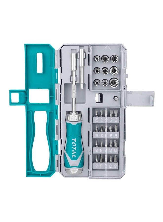 Total Tools - Multi Screwdriver Kit - 33 Pcs Set Grey/Blue - Image 1