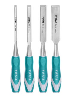 Total Tools 4 Pieces Wood Chisel Set Tht41K0401 Blue/Silver  - Image 1