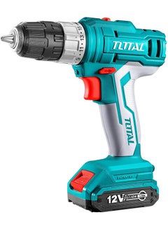 TOTAL Lithium Ion Cordless Drill 12V 2 Battery Blue 