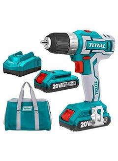 TOTAL Tdli20025 Cordless Drill 10Mm 20V 2 Battery Blue 