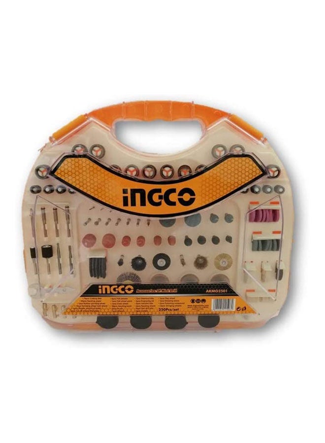INGCO Accessories 250 Pieces For Small Parts Mini Drills Type Dremel Multicolour  - Image 1