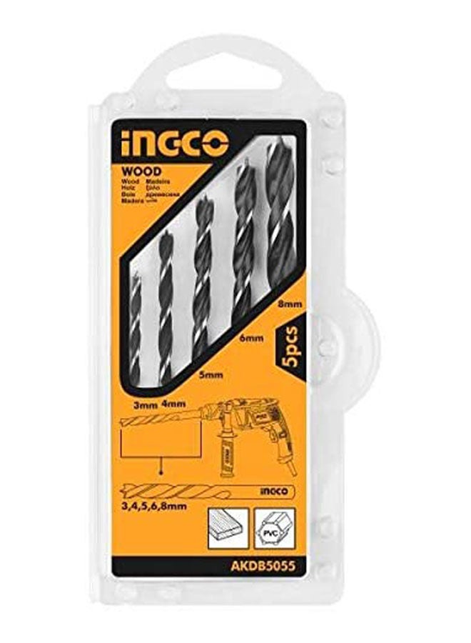INGCO Akdb5055 - 5Pcs Wood Drill Bits Set Yellow 