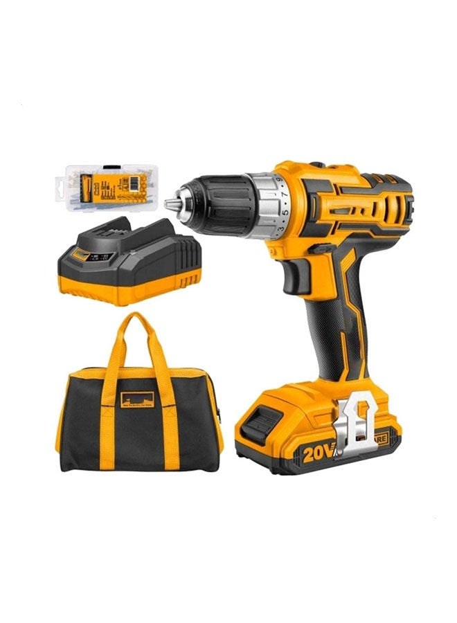 INGCO Cdli2002 Lithium-Ion Cordless Drill Set Orange