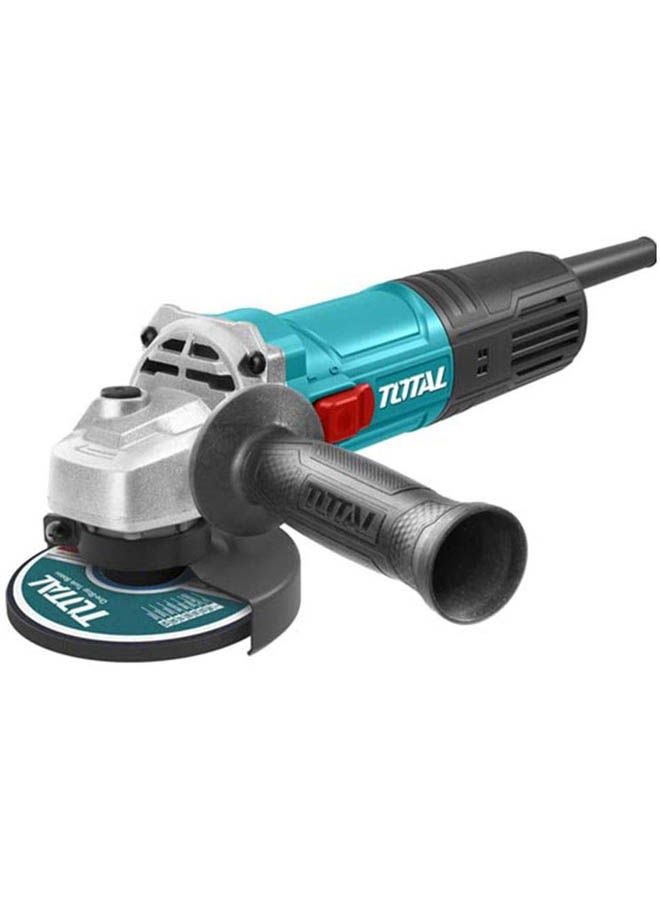 TOTAL Tools Angle Grinder 750W, 220-240V 115Mm,12000 Rpm Motor With Auxiliary Handle, Ideal For Carpenters, Builders, Electricians Blue