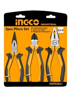 INGCO 3 Pcs Leverage Pliers Set - Hkhlps2831 Orange 