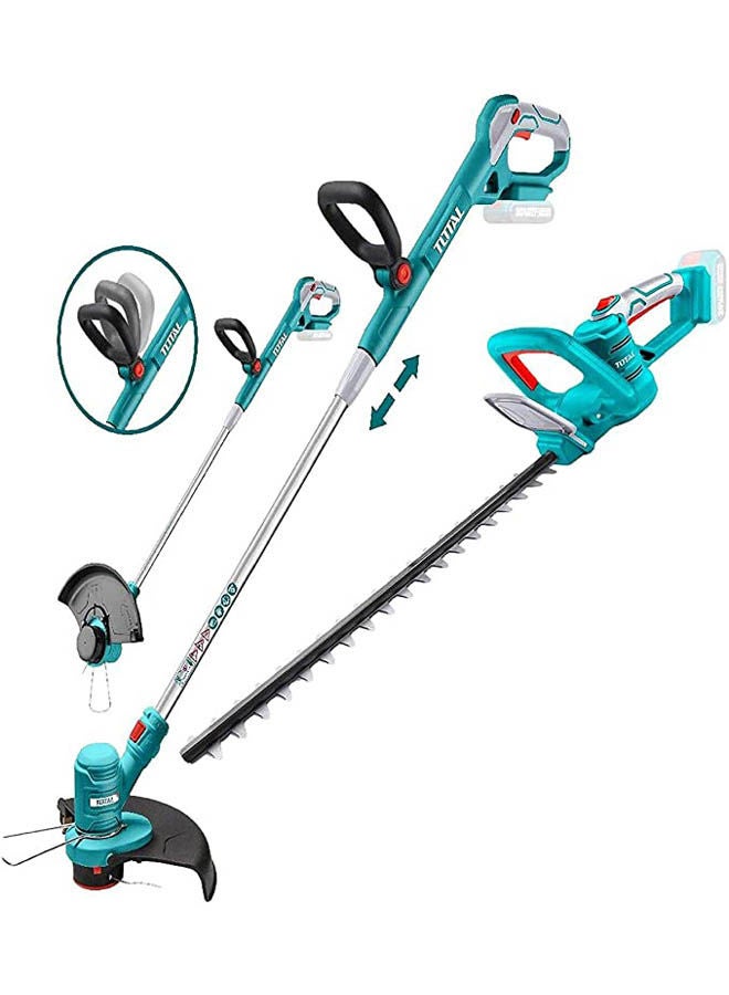 TOTAL Grass Trimmer And Hedge Trimmer Li Ion Item 5477 Green - Image 2