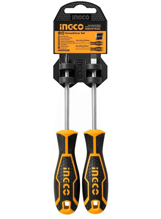 INGCO - Set Screwdriver Hksd0248, Brand Ingco Orange - Image 1