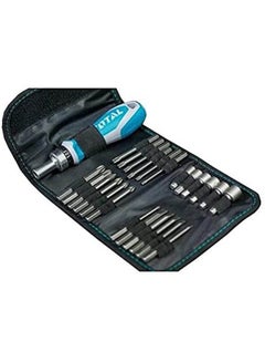 TOTAL 26Pcs Ratchet Screwdriver Set Tacsd30266 Blue  - Image 2