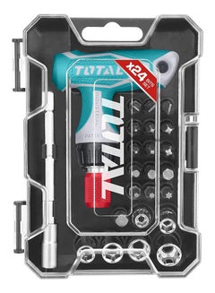 TOTAL 18 Piece T-Handle Ratchet Screwdriver Set Green  - Image 1