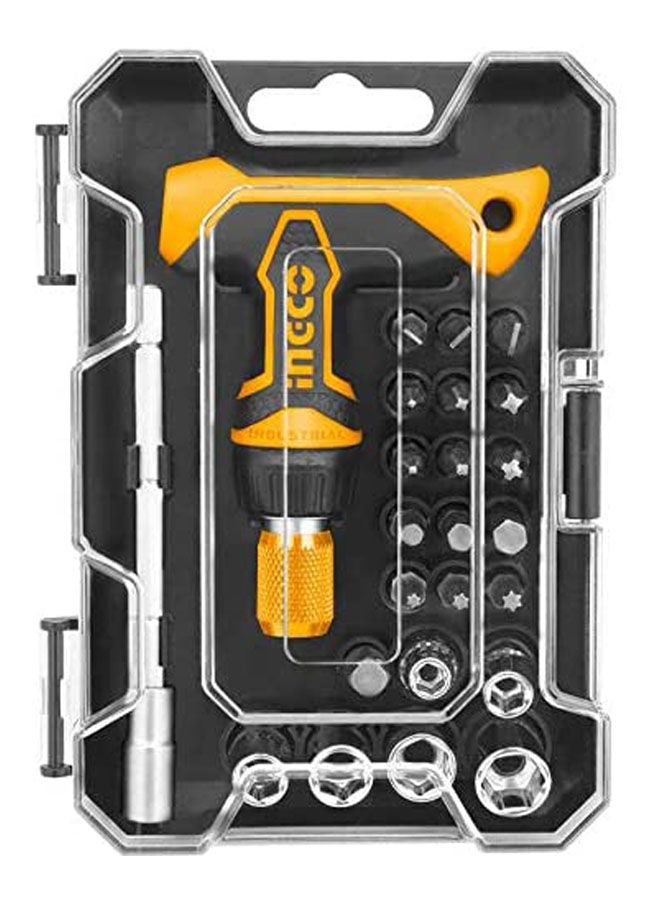 INGCO Hksdb0188 T-Handle Wrench Screwdriver, 24 Pieces Multicolour 
