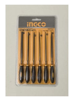 INGCO File Set 6 Pcs Mini Orange 5.5mm  - Image 1