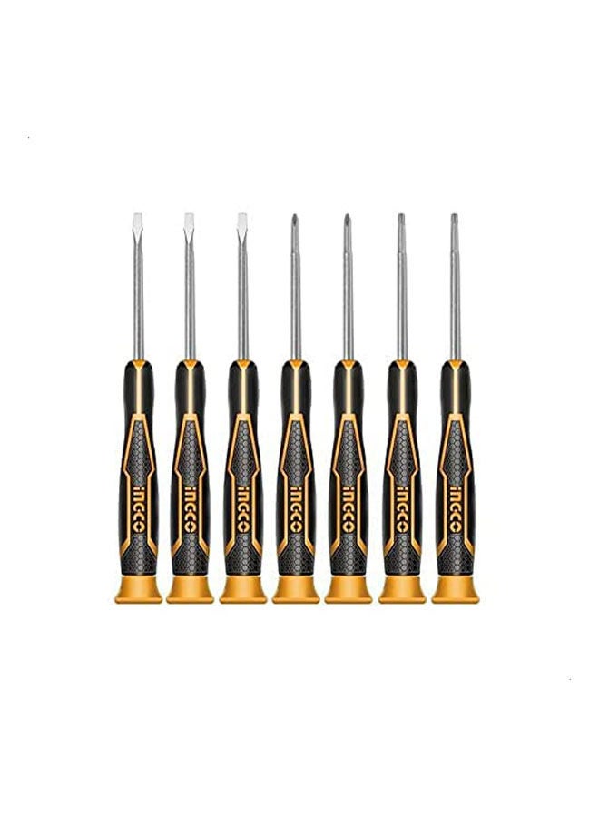 INGCO Hksd0718 Precision Screwdriver Set- 7 Pieces Multicolour 